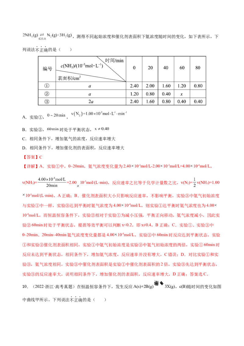 专题六反应速率化学平衡与能量变化（解析版）_05高考化学_新高考复习资料_2023年新高考资料_二轮复习_题型分类归纳2023年高考化学二轮复习讲与练