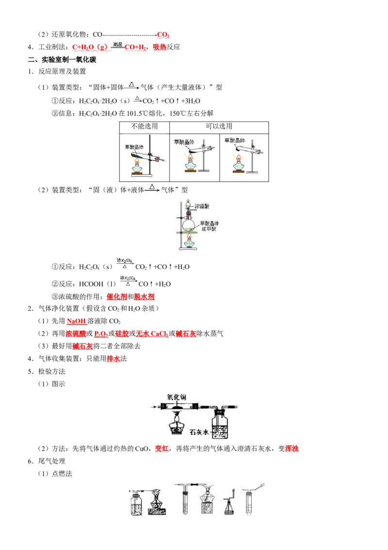 知识清单11++碳、硅及其重要的化合物-口袋书2024年高考化学一轮复习知识清单_05高考化学_2024年新高考资料_1.2024一轮复习_2024年高考化学一轮复习知识清单