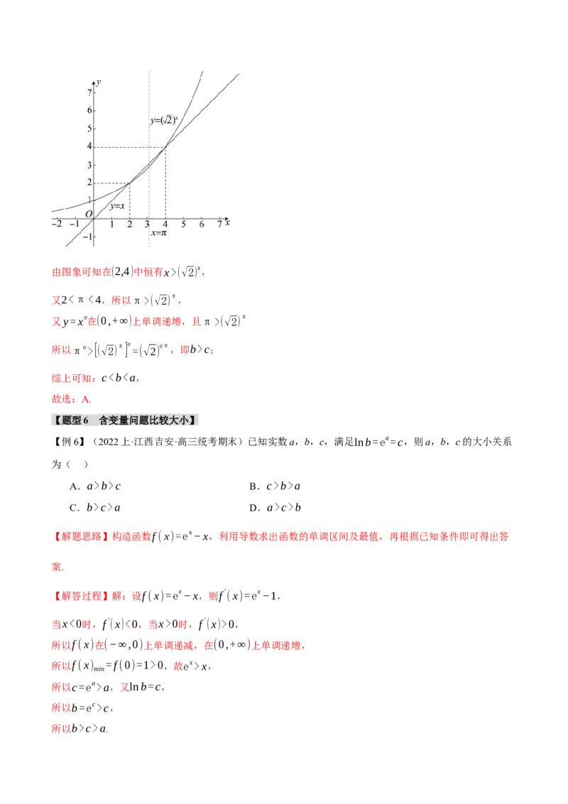重难点04指、对、幂数比较大小问题七大题型（举一反三）（新高考专用）（解析版）_2.2025数学总复习_2024年新高考资料_2.2024二轮复习