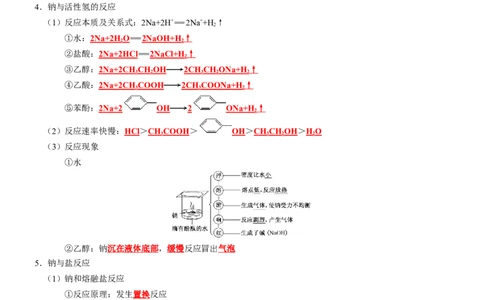 知识清单05++钠及其重要化合物-口袋书2024年高考化学一轮复习知识清单_05高考化学_2024年新高考资料_1.2024一轮复习_2024年高考化学一轮复习知识清单