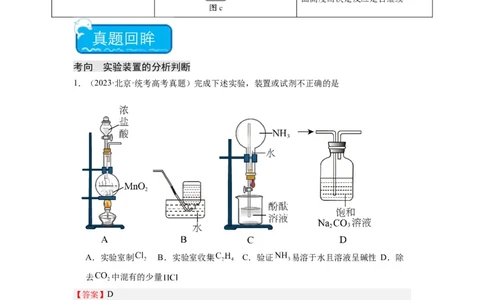 热点03化学实验装置图的分析判断（解析版）_05高考化学_2024年新高考资料_3.2024专项复习_2024年高考化学热点&middot;重点&middot;难点专练（江苏专用）