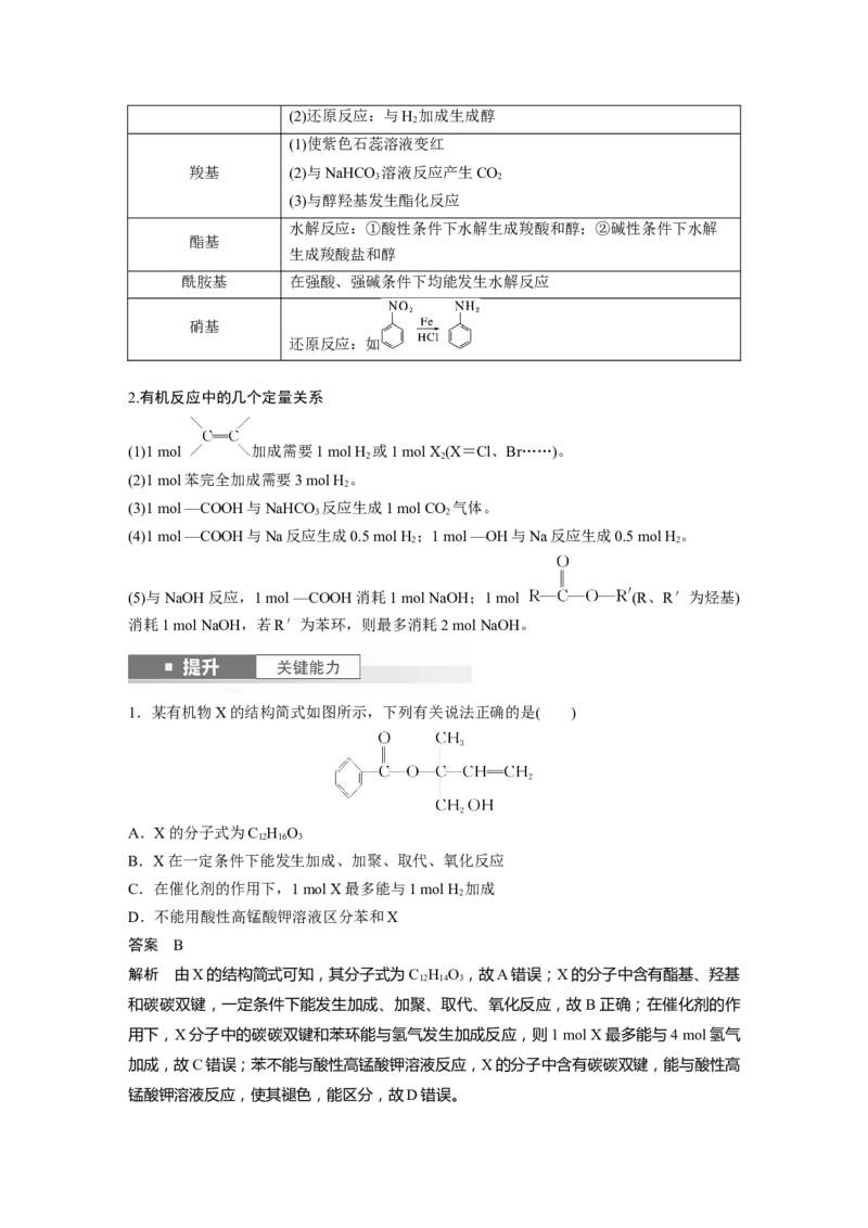 大单元五　第十五章　第67讲　官能团与有机物的性质　有机反应类型_05高考化学_2025年新高考资料_一轮复习_2025大一轮复习讲义+课件（完结）_配套Word版文档第十章~第十六章