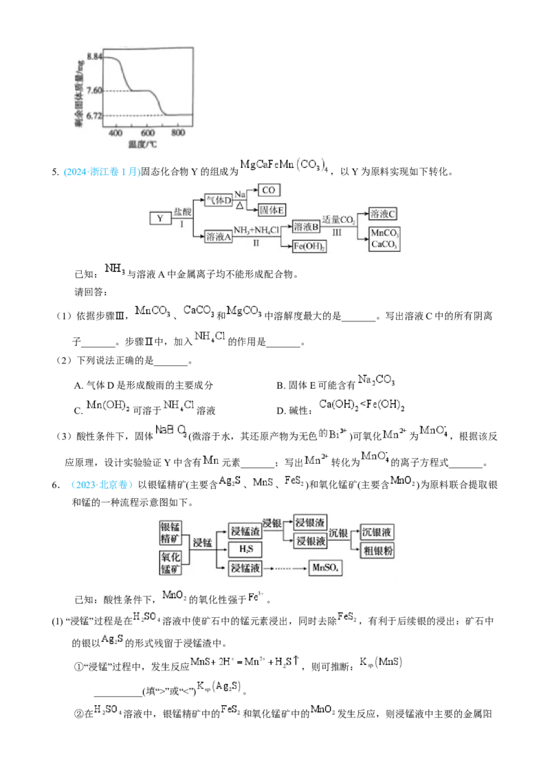 模板04化工流程题解题策略及答题规范(原卷版)_05高考化学_2025年新高考资料_二轮复习_2025年高考化学答题技巧与模板构建338868722_第二部分主观题突破_化学工艺流程
