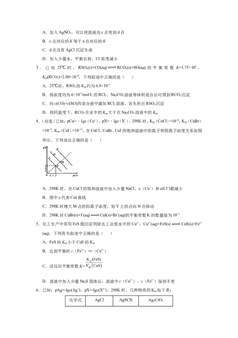 原创（新高考）2021届小题必练15难溶电解质的电离平衡学生版_05高考化学_新高考复习资料_2021新高考资料_2021届（新高考）高考化学小题必练