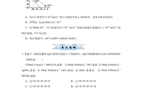 原创（新高考）2021届小题必练15难溶电解质的电离平衡学生版_05高考化学_新高考复习资料_2021新高考资料_2021届（新高考）高考化学小题必练
