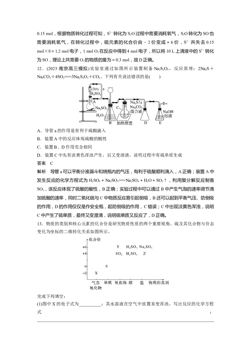 大单元二　第五章　第21讲　硫及其化合物的相互转化_05高考化学_2025年新高考资料_一轮复习_2025大一轮复习讲义+课件（完结）_2025大一轮复习讲义化学教师用书Word版文档全书