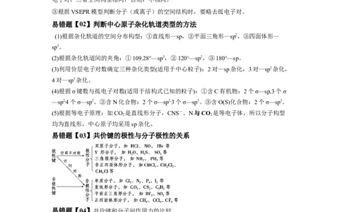 易错点16分子结构与性质-备战2023年高考化学考试易错题（解析版）_05高考化学_通用版（老高考）复习资料_2023年复习资料_专项复习_备战2023年高考化学考试易错题（全国通用）