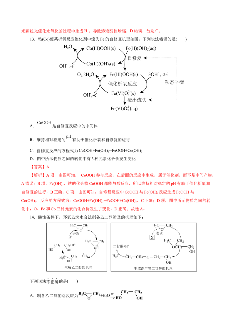 热点专项反应机理与反应过程分析（解析版）_05高考化学_2025年新高考资料_二轮复习_上好课2025年高考化学二轮复习讲练测（新高考通用）3379109_主题三化学反应原理
