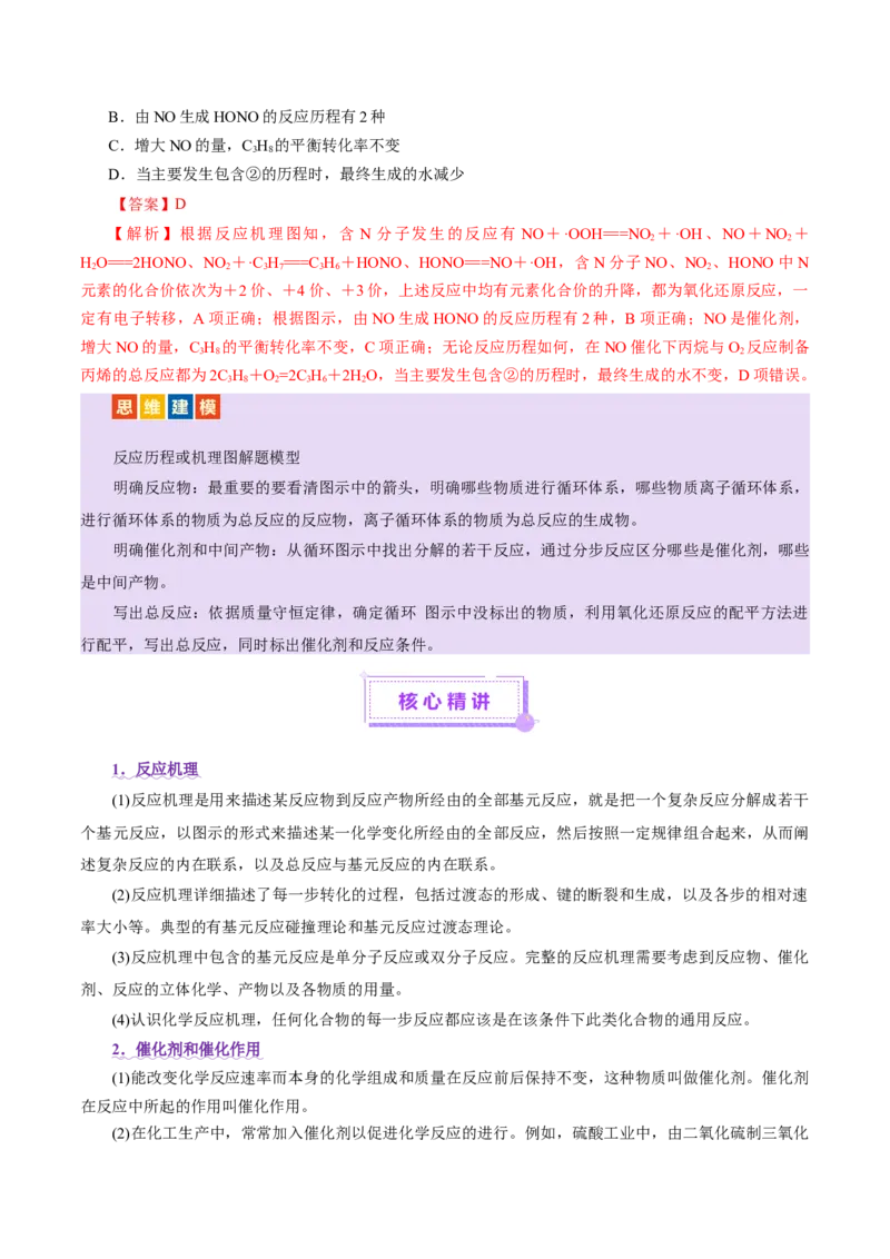 热点专项反应机理与反应过程分析（解析版）_05高考化学_2025年新高考资料_二轮复习_上好课2025年高考化学二轮复习讲练测（新高考通用）3379109_主题三化学反应原理