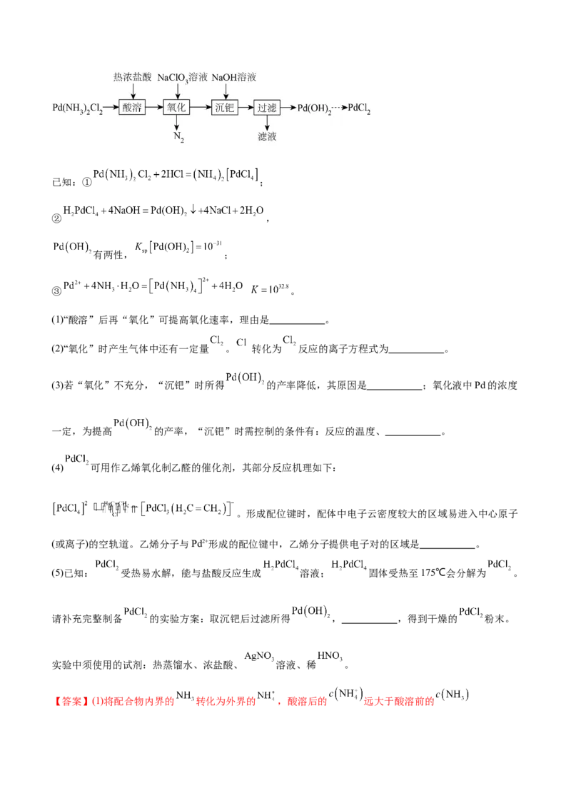 押江苏卷第16题化学实验综合（原卷版）_05高考化学_2024年新高考资料_5.2024三轮冲刺_备战2024年高考化学临考题号押题（江苏专用）322863014