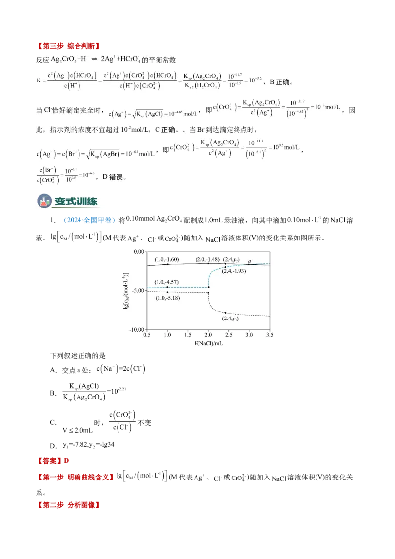 模板04电解质溶液图像分析(解析版)_05高考化学_2025年新高考资料_二轮复习_2025年高考化学答题技巧与模板构建338868722_第一部分选择题突破