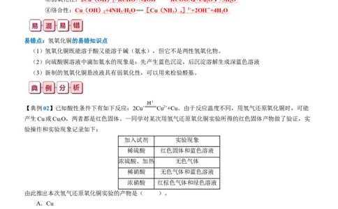 知识清单09++铜、金属材料、金属冶炼-口袋书2024年高考化学一轮复习知识清单_05高考化学_2024年新高考资料_1.2024一轮复习_2024年高考化学一轮复习知识清单