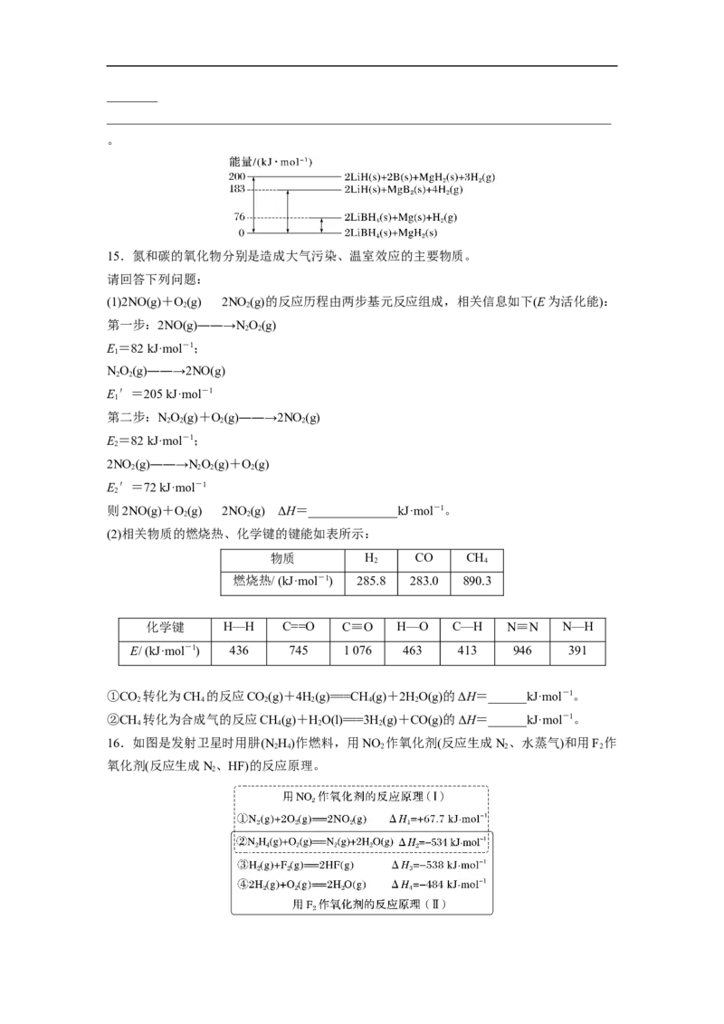 二轮专题强化练　专题10　热化学方程式的书写与盖斯定律_05高考化学_通用版（老高考）复习资料_2023年复习资料_二轮复习_2023年高考化学二轮复习讲义+课件（全国版）_学生版