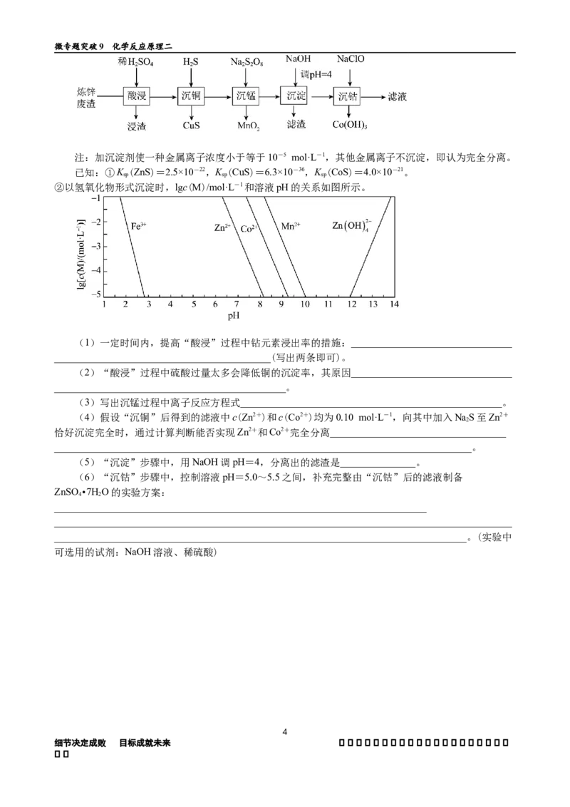 微专题突破09化学反应原理透视（作业二）（学生版）_05高考化学_2025年新高考资料_二轮复习_01高考语文等多个文件_2025年高考化学二轮复习重点微专题突破学案（新高考专用）