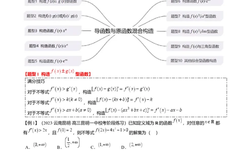 重难点2-3原函数与导函数混合构造（10题型满分技巧限时检测）（解析版）_2.2025数学总复习_2024年新高考资料_3.2024专项复习_2024年高考数学热点&middot;重点&middot;难点专练（新高考专用）