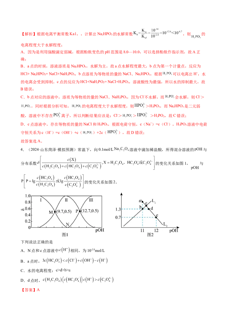 微考点电解质溶液的图像分析（核心考点精讲精练）-备战2025年高考化学一轮复习考点帮（新高考通用）（解析版）_05高考化学_2025年新高考资料_一轮复习