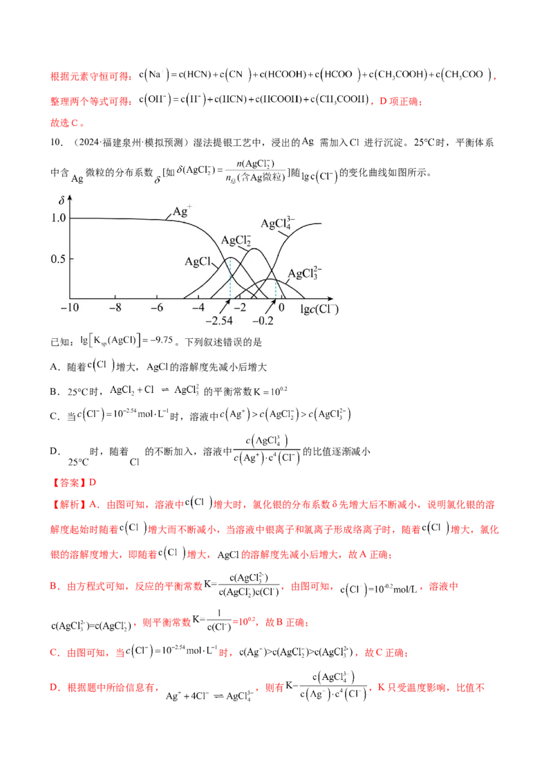 微考点电解质溶液的图像分析（核心考点精讲精练）-备战2025年高考化学一轮复习考点帮（新高考通用）（解析版）_05高考化学_2025年新高考资料_一轮复习