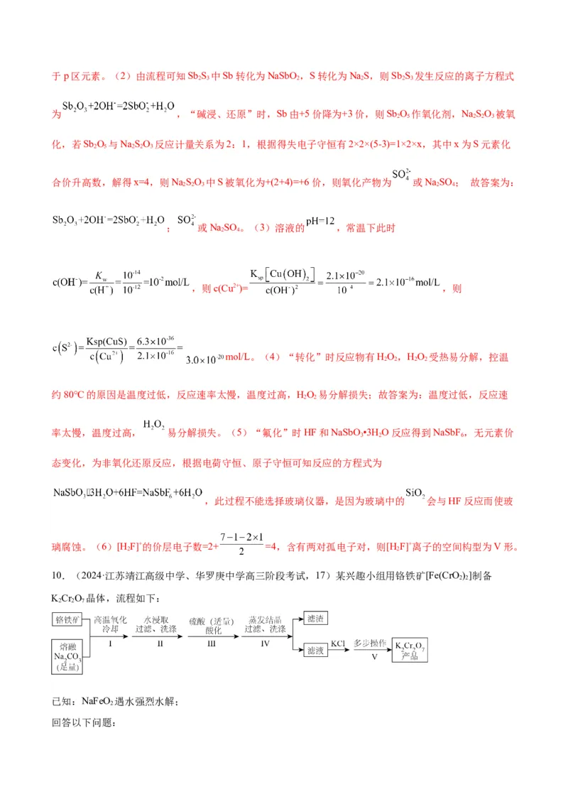 押江苏卷第14题化工流程综合题（解析版）_05高考化学_2024年新高考资料_5.2024三轮冲刺_备战2024年高考化学临考题号押题（江苏专用）322863014