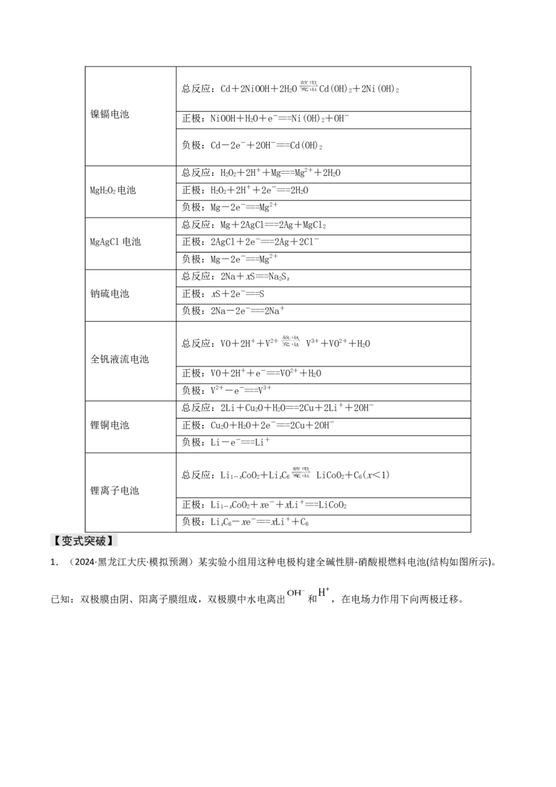 易错专题11电化学基础（原卷版）_05高考化学_2024年新高考资料_5.2024三轮冲刺_2024年高考化学考前易错聚焦