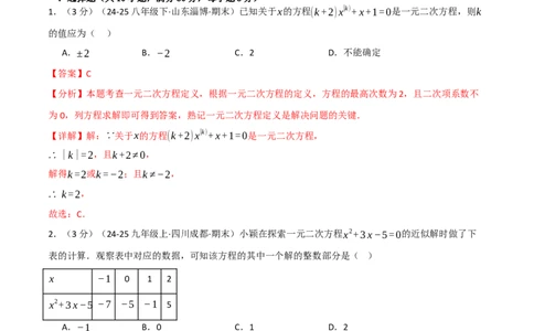 第二十一章一元二次方程（举一反三单元测试&middot;拔尖卷）（教师版）_初中数学_九年级数学上册（人教版）_母题专项-U66_2026版
