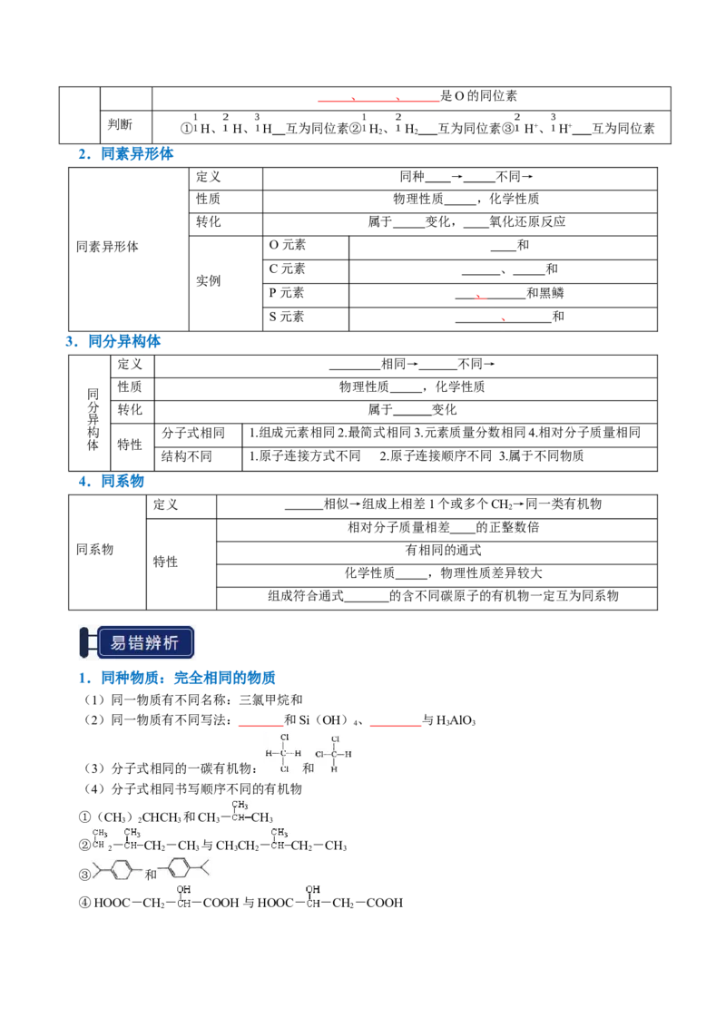 知识清单01物质的分类及转化（原卷版）_05高考化学_2025年新高考资料_一轮复习_上好课2025年高考化学一轮复习知识清单3246985