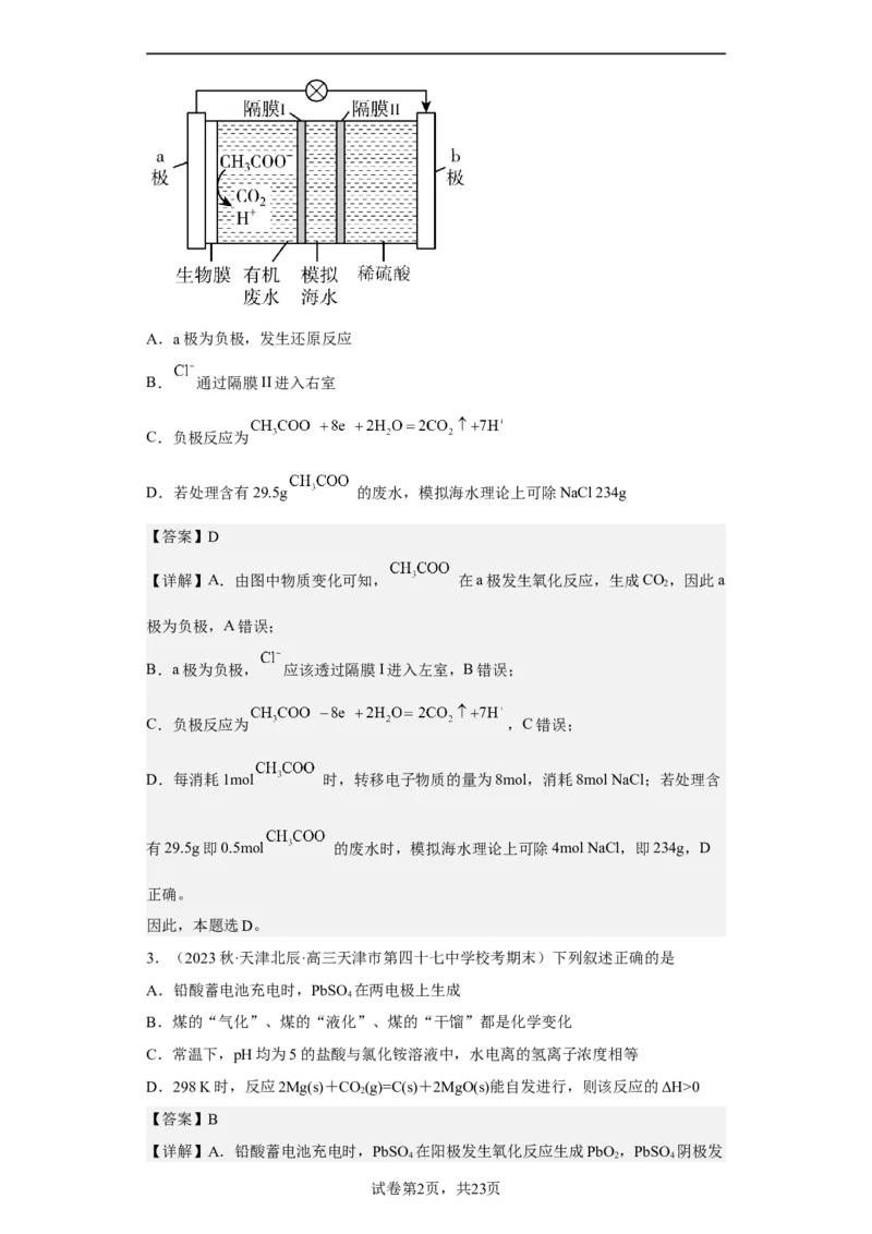 专题八原电池（专练）-冲刺2023年高考化学二轮复习核心考点逐项突破（原卷版）_05高考化学_新高考复习资料_2023年新高考资料_二轮复习