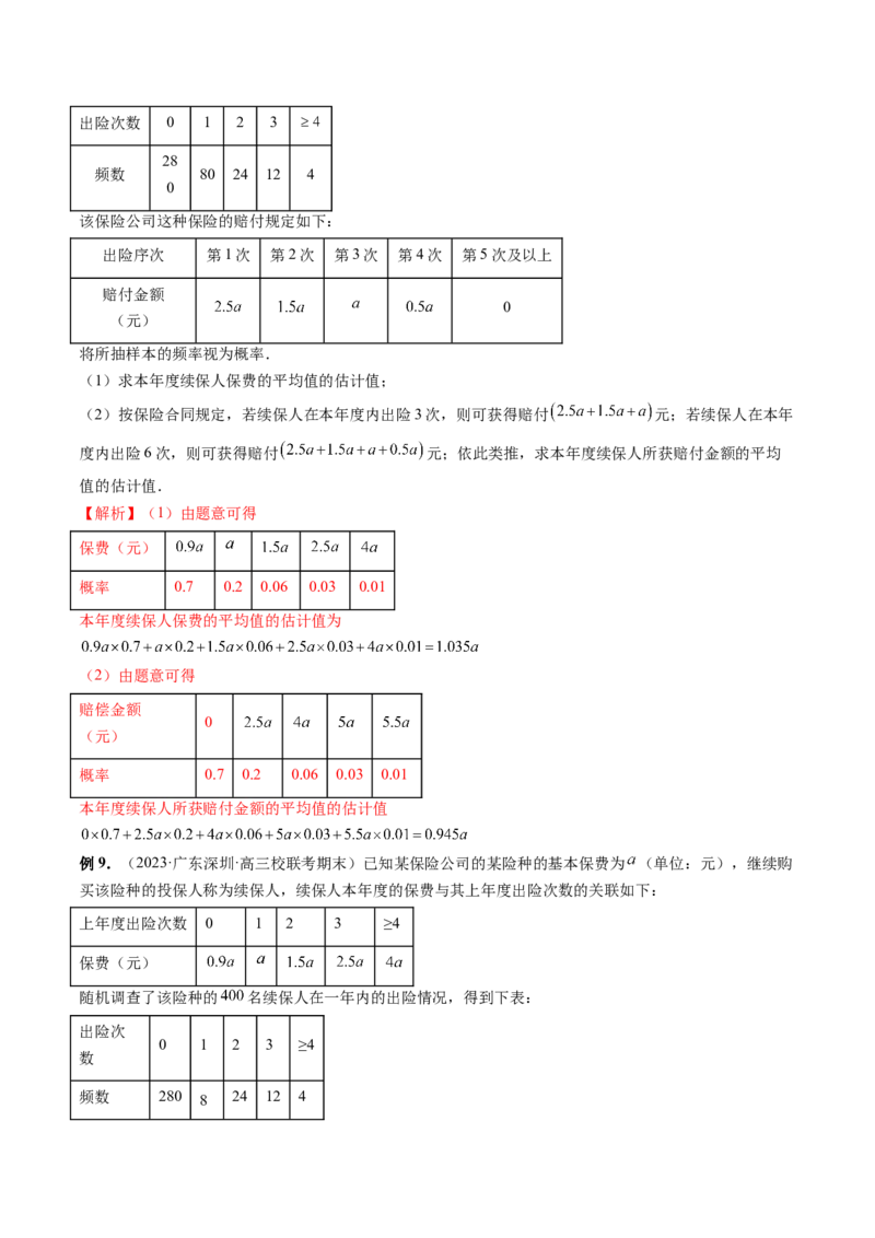 重难点突破01概率与统计的综合应用（十八大题型）（解析版）_2.2025数学总复习_2024年新高考资料_1.2024一轮复习_2024年高考数学一轮复习讲练测（新教材新高考）