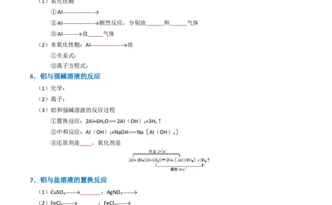 知识清单07铝及其重要化合物（原卷版）_05高考化学_新高考复习资料_2025年新高考资料_上好课2025年高考化学一轮复习知识清单3246985