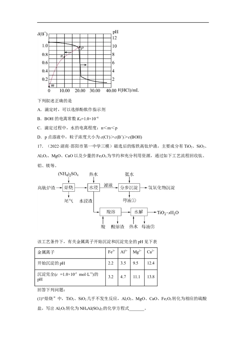 易错点25盐类水解-备战2023年高考化学考试易错题（原卷版）_05高考化学_通用版（老高考）复习资料_2023年复习资料_专项复习_备战2023年高考化学考试易错题（全国通用）