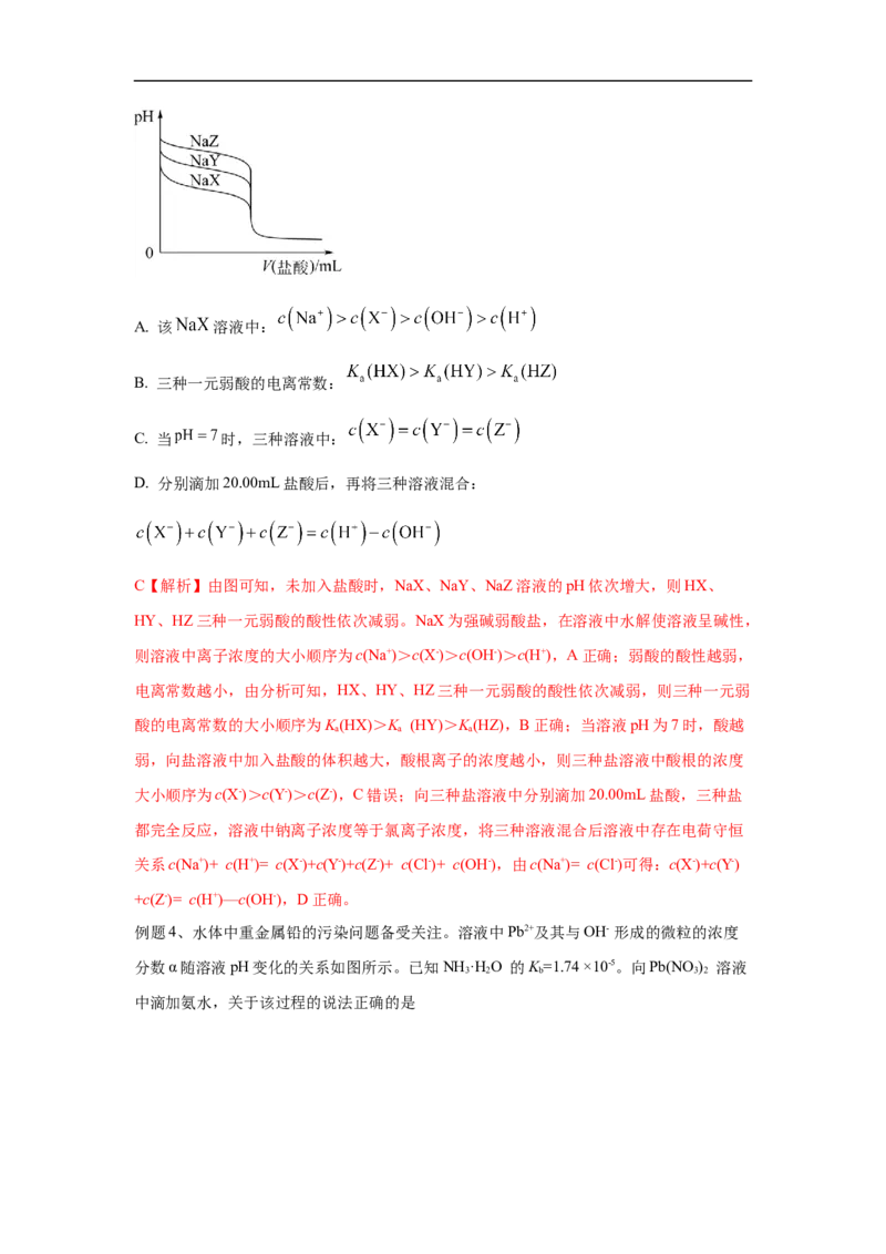 易错点25盐类水解-备战2023年高考化学考试易错题（原卷版）_05高考化学_通用版（老高考）复习资料_2023年复习资料_专项复习_备战2023年高考化学考试易错题（全国通用）