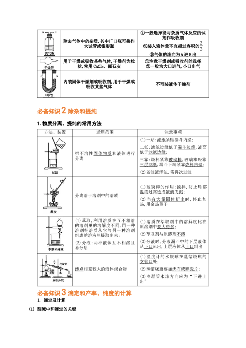 专题十一化学实验基础综合（考点剖析）-高考引领教学2023年高考化学二轮针对性复习方案（原卷版）_05高考化学_通用版（老高考）复习资料_2023年复习资料_二轮复习