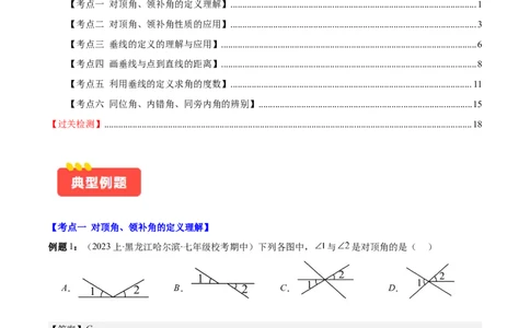 专题5.1相交线之六大考点(解析版)_初中数学人教版_7下-初中数学人教版_7下-初中数学人教版（旧版）赠送_07专项讲练