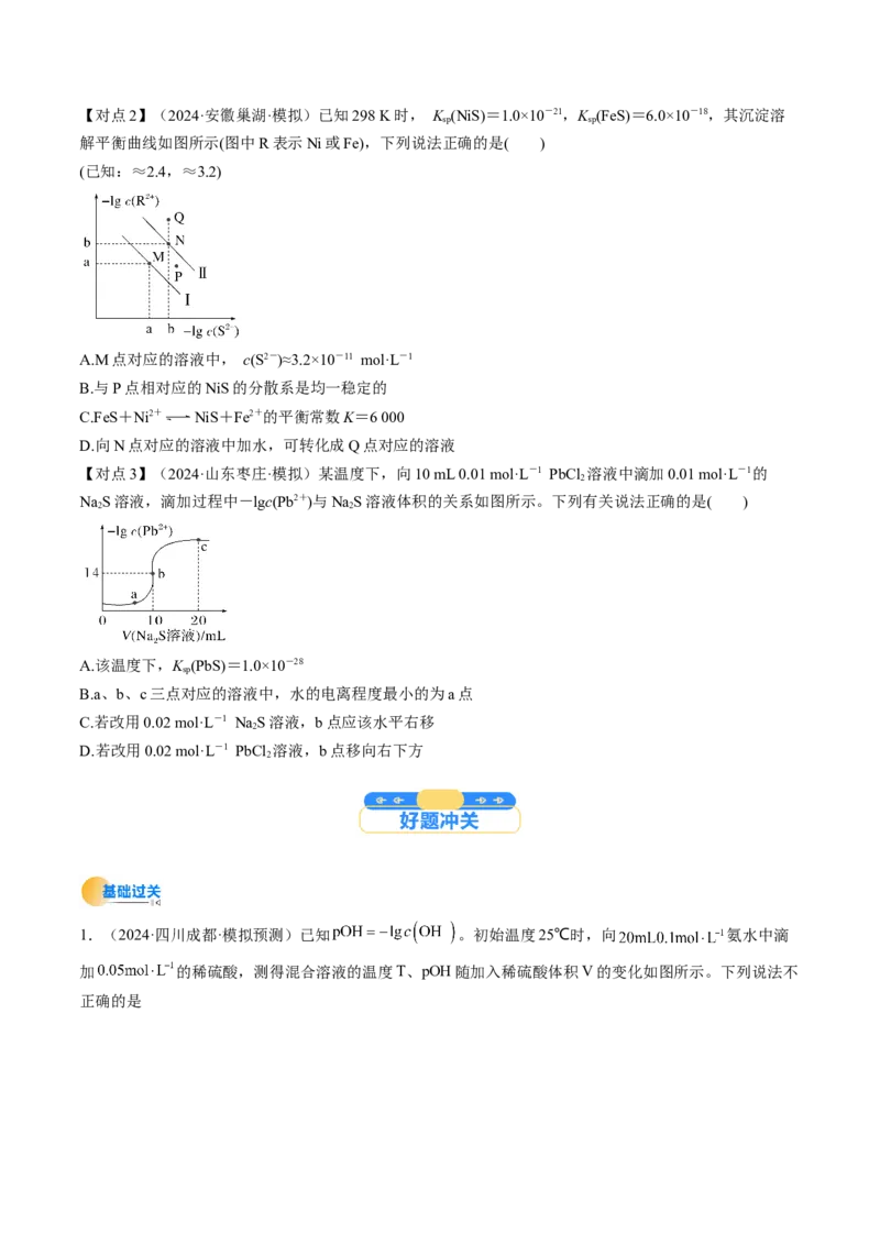 微考点电解质溶液的图像分析（核心考点精讲精练）-备战2025年高考化学一轮复习考点帮（新高考通用）（原卷版）_05高考化学_2025年新高考资料_一轮复习