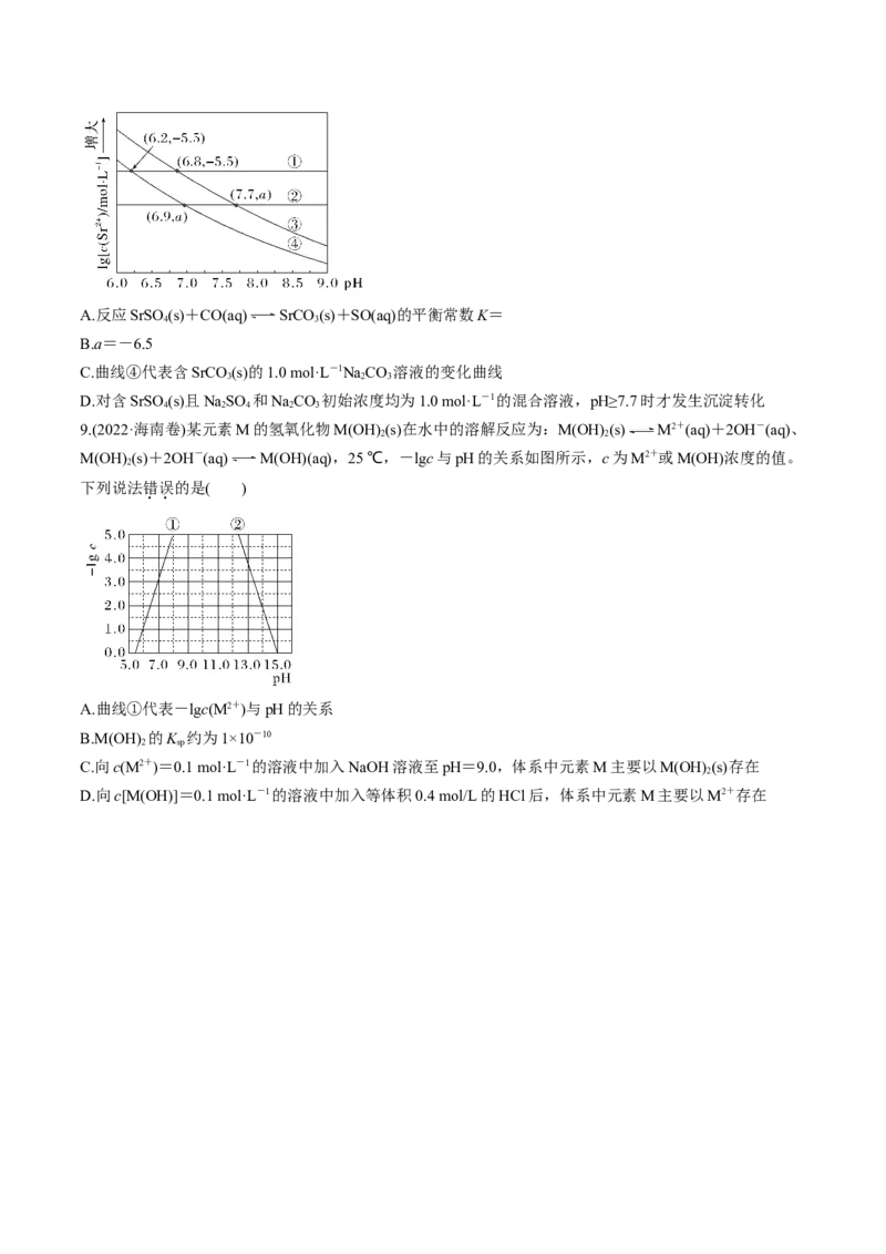 微考点电解质溶液的图像分析（核心考点精讲精练）-备战2025年高考化学一轮复习考点帮（新高考通用）（原卷版）_05高考化学_2025年新高考资料_一轮复习