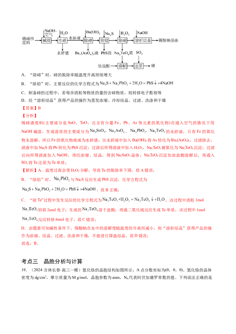 押新高考卷第11-12题微型实验、微型工艺流程、晶胞分析与计算（解析版）_05高考化学_2024年新高考资料_5.2024三轮冲刺_备战2024年高考化学临考题号押题（新高考通用）323031313