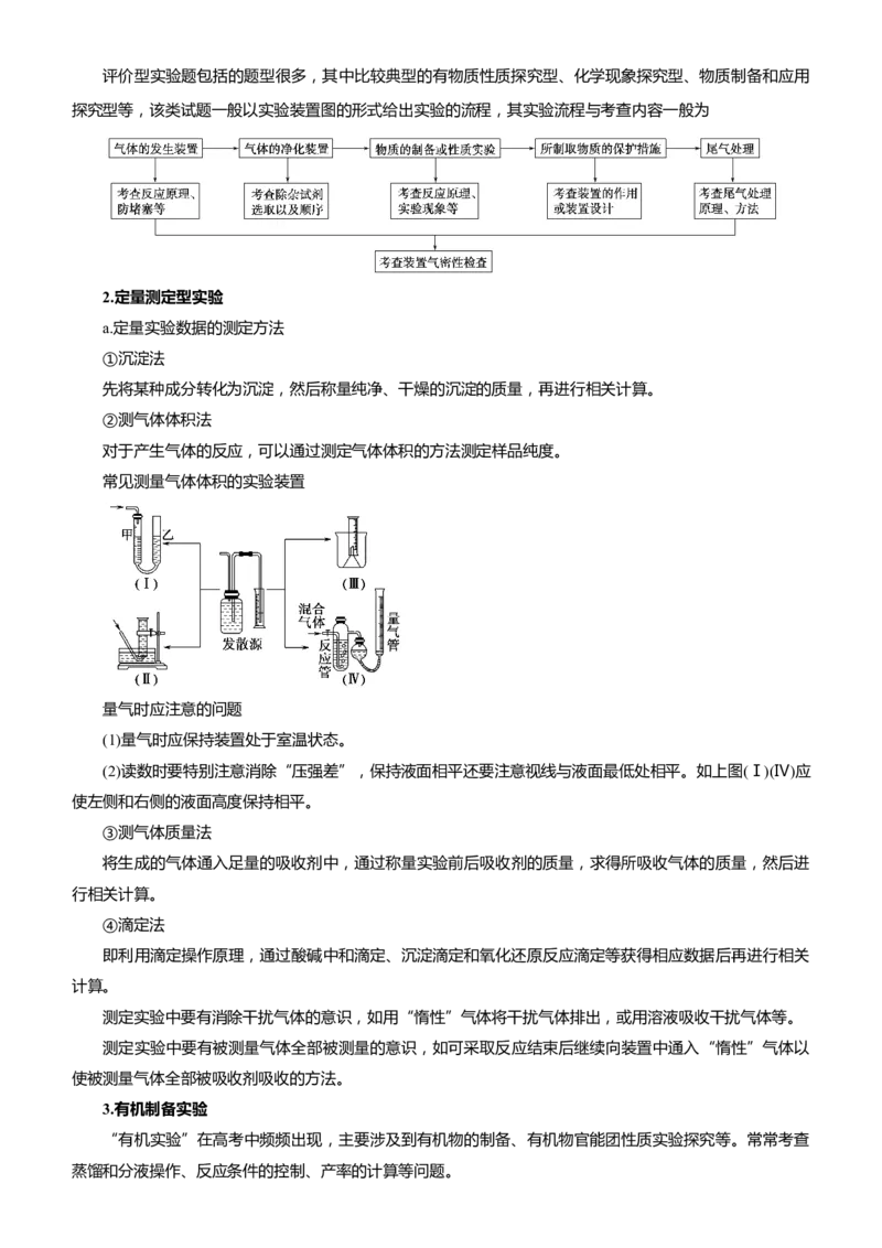 原创（新高考）2021届高考二轮精品专题六化学综合实验--物质的制备与实验探究教师版_05高考化学_新高考复习资料_2021新高考资料_2021届（新高考）化学二轮精品专题