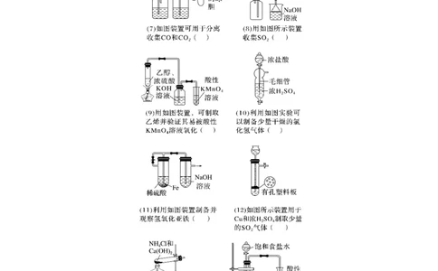 大单元二　第六章　热点强化12　化学装置图的正误判断_05高考化学_2025年新高考资料_一轮复习_2025大一轮复习讲义+课件（完结）_2025大一轮复习讲义化学学生用书Word版文档全书
