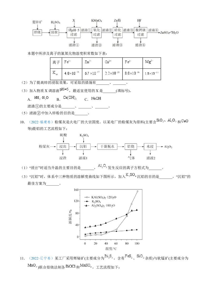 模板03工艺流程中条件控制与选择、分离和提纯(原卷版)_05高考化学_2025年新高考资料_二轮复习_2025年高考化学答题技巧与模板构建338868722_第二部分主观题突破_化学工艺流程