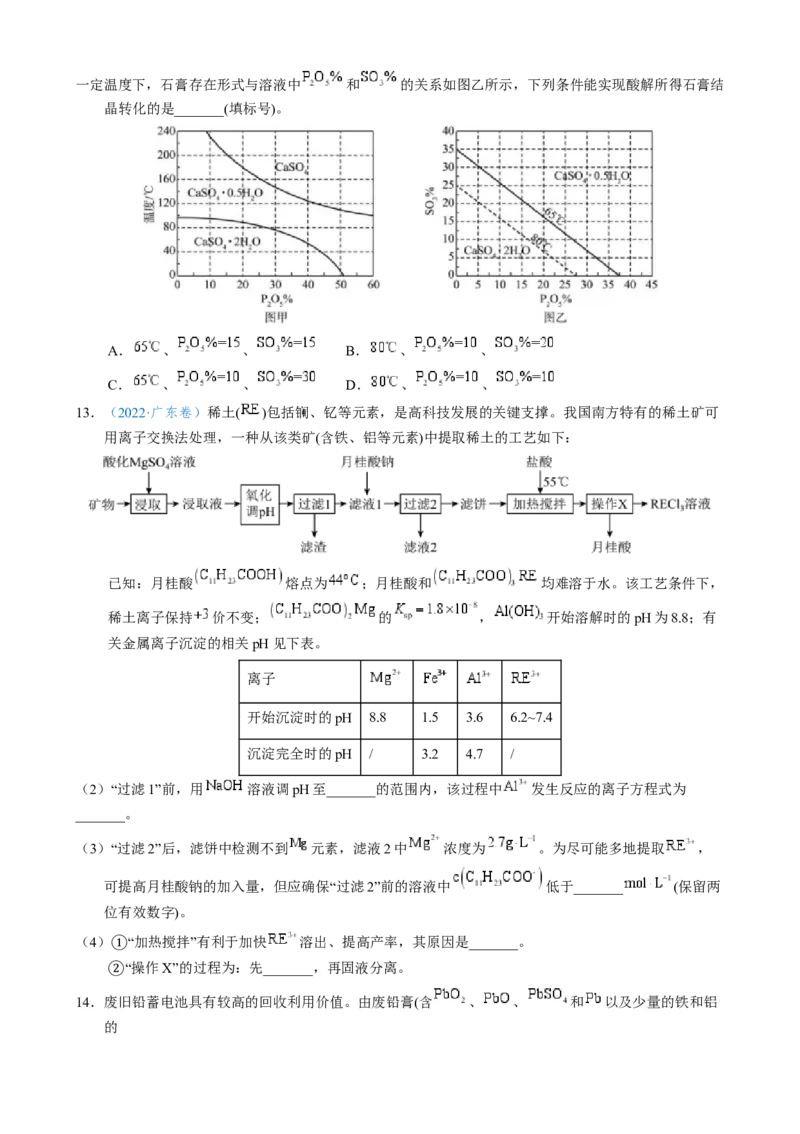 模板03工艺流程中条件控制与选择、分离和提纯(原卷版)_05高考化学_2025年新高考资料_二轮复习_2025年高考化学答题技巧与模板构建338868722_第二部分主观题突破_化学工艺流程