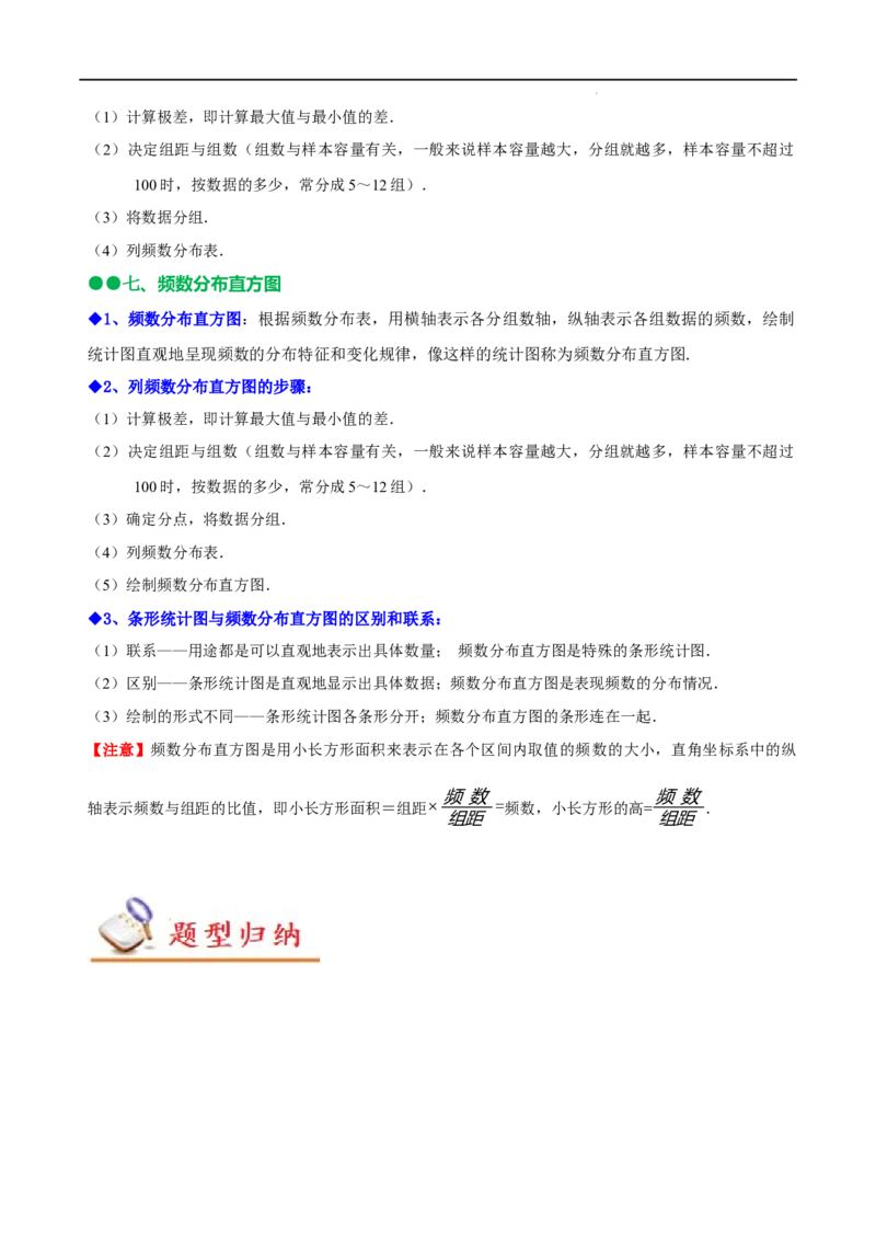 第十章数据的收集、整理与描述知识串讲+热考题型（原卷版）_初中数学人教版_7下-初中数学人教版_7下-初中数学人教版（旧版）赠送_07专项讲练