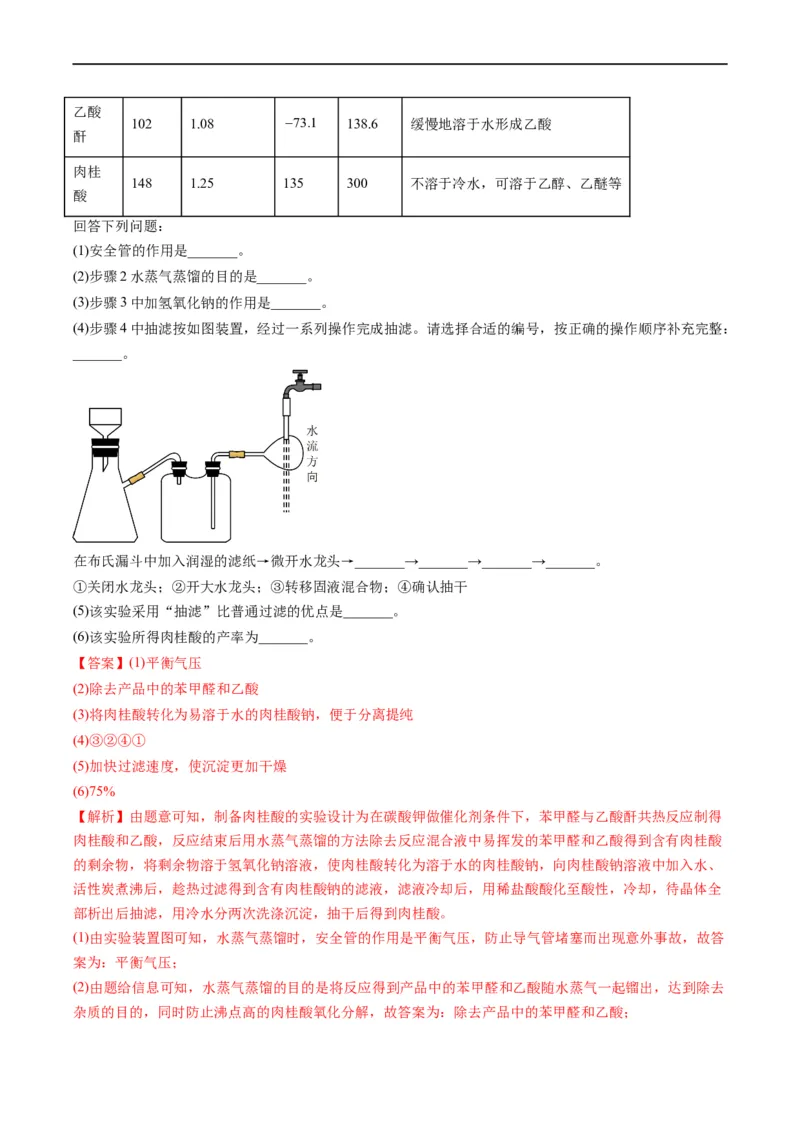大题突破02实验综合题几种常见命题方向（解析版）_05高考化学_新高考复习资料_2023年新高考资料_专项复习_2023年高考化学热点&middot;重点&middot;难点专练（新高考专用）