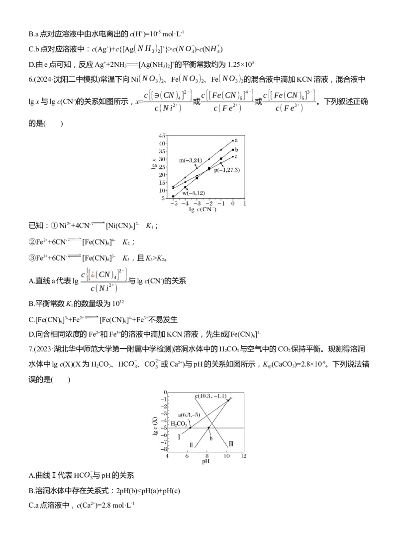专题六　选择题专攻3　沉淀溶解平衡、络合平衡图像的分析应用淘宝店：红太阳资料库_05高考化学_2025年新高考资料_二轮复习_2025年高考化学大二轮_2025化学二轮复习