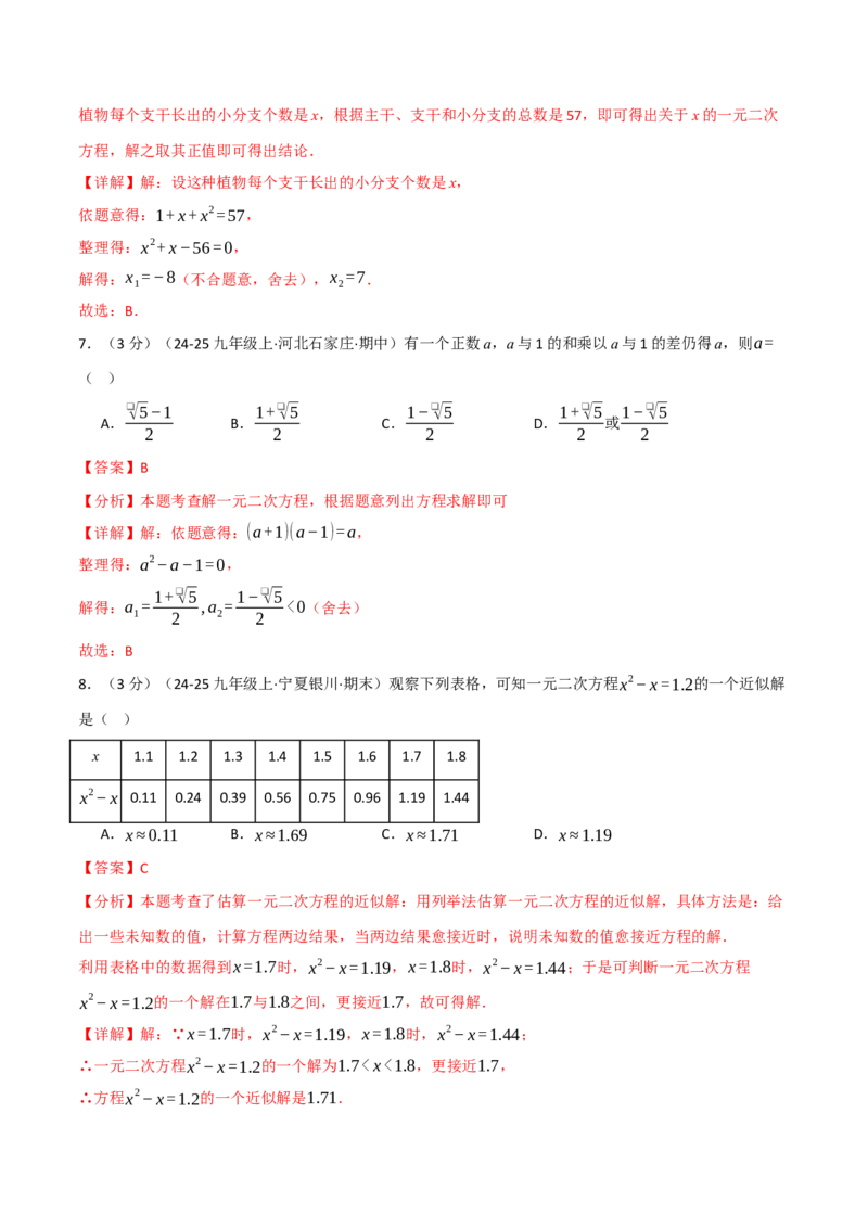 第二十一章一元二次方程（举一反三单元测试&middot;培优卷）（教师版）_初中数学_九年级数学上册（人教版）_母题专项-U66_2026版