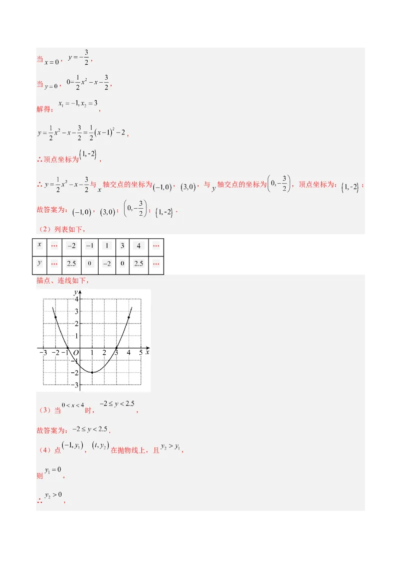 第二十二章二次函数基础常考60题（20个考点）专练（解析版）_初中数学人教版_9下-初中数学人教版_07专项讲练_2023-2024学年九年级数学全册重难点专题提升精讲精练（人教版）