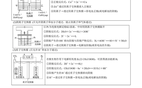 专题讲座（六）电解质介质和隔膜在电化学的作用（讲）-2023年高考化学一轮复习讲练测（全国通用）（解析版）_05高考化学_通用版（老高考）复习资料_2023年复习资料_一轮复习