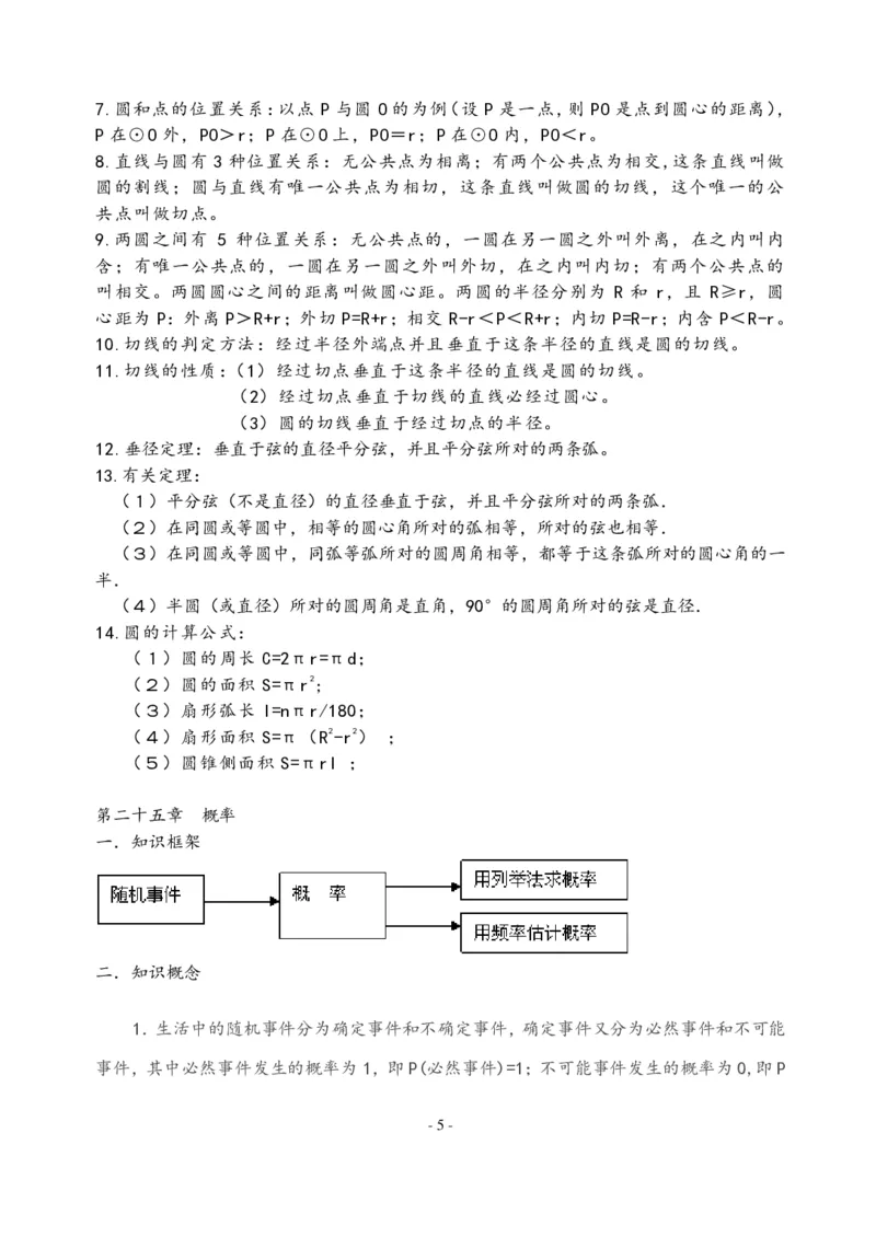 初中数学人教版789年级知识点及公式总结大全（PDF版）_初中数学人教版_9下-初中数学人教版_08知识点