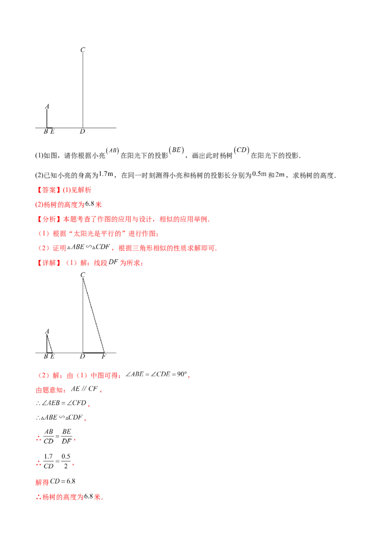 第二十九章投影与视图章末测试卷（解析版）_初中数学人教版_9下-初中数学人教版_07专项讲练_2023-2024学年九年级数学下册考点剖析及精准练习（人教版）