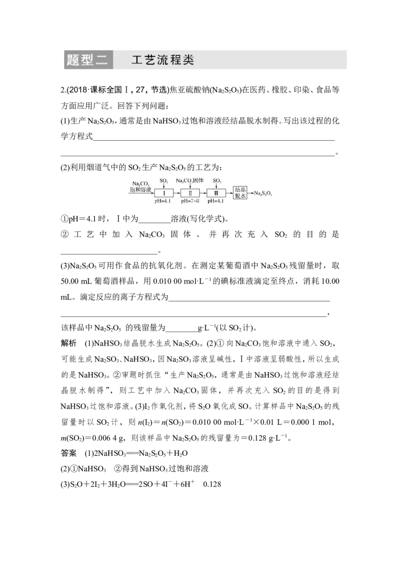 核心素养提升11形式多样的硫的含氧酸盐_05高考化学_新高考复习资料_2022年新高考资料_2022年一轮复习各版本_1.高考化学2022年一轮复习通用版_配套习题库