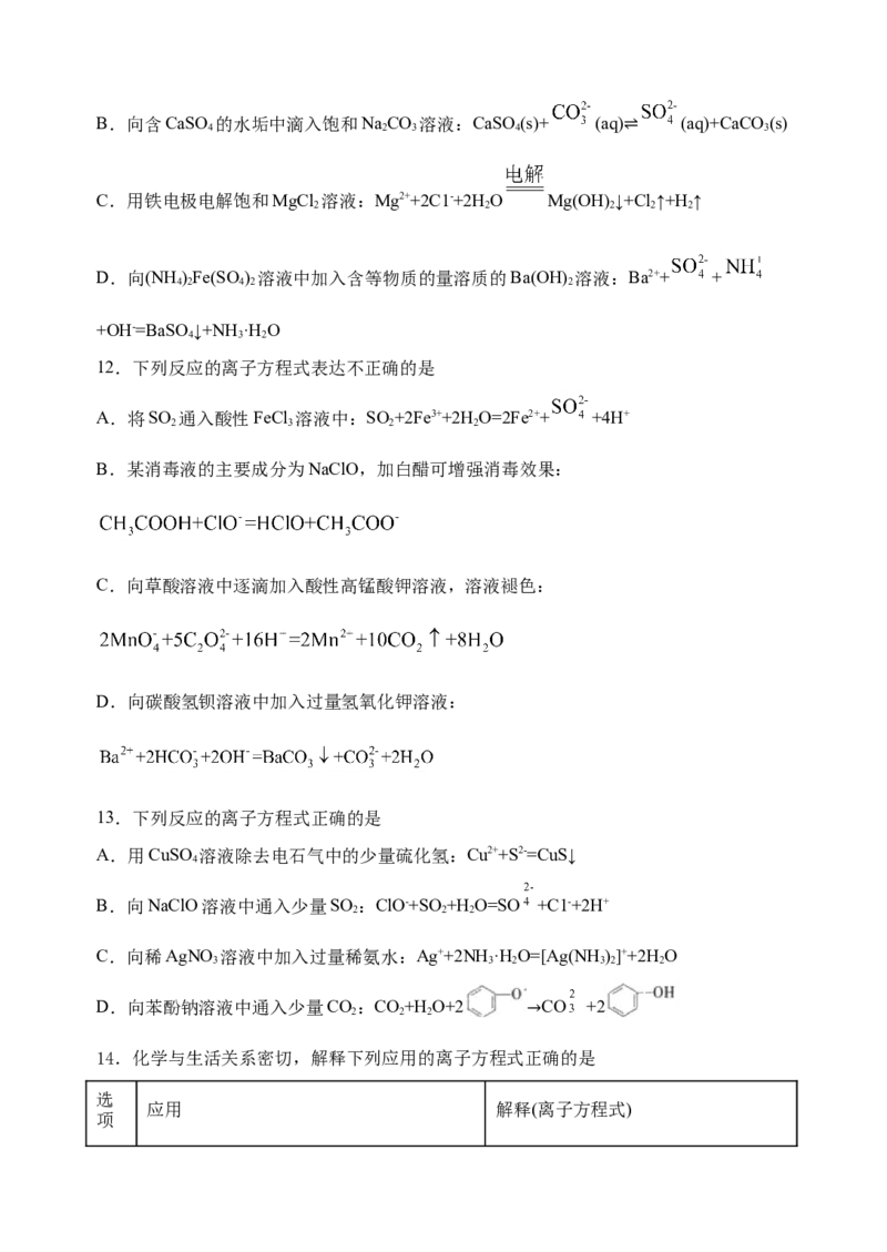 微专题04突破离子方程式书写正误判断中的&ldquo;六大陷阱&rdquo;-备战2022年高考化学考点微专题（原卷版）_05高考化学_新高考复习资料_2022年新高考资料_备战2022年高考化学考点微专题