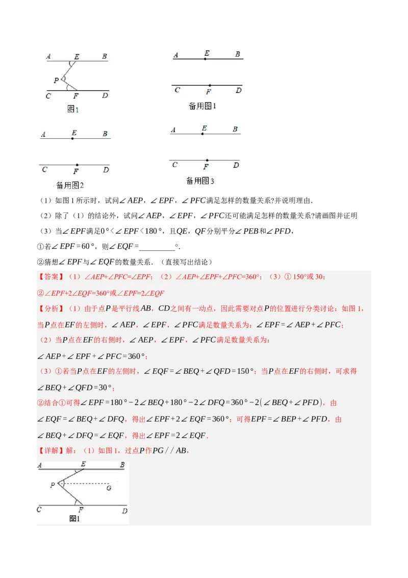 专题5.12平行线基本模型之锯齿模型（重难点培优30题）-拔尖特训2023培优（解析版）人教版_初中数学人教版_7下-初中数学人教版_7下-初中数学人教版（旧版）赠送_07专项讲练